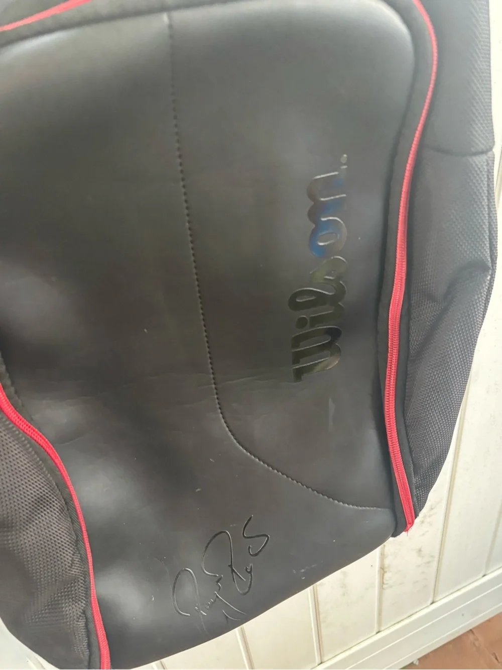 Wilson Black Backpack with Red Trim
